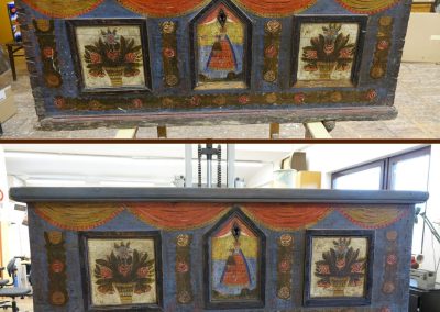 Obnova stare kmečke skrinje