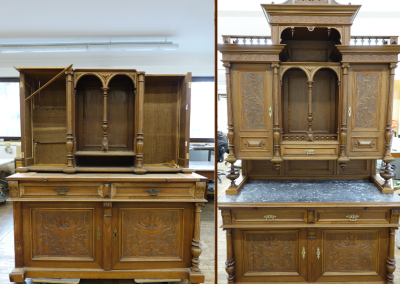 Konserviranje in restavriranje furnirane omare