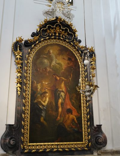Oltar sv. Janeza Krstnika po delni montaži